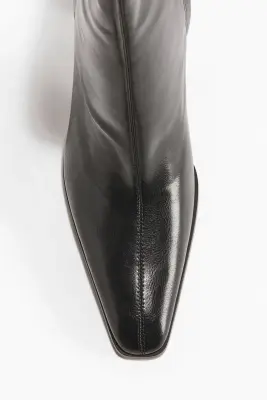 Bottines chaussettes à talon - Noir — photo 4