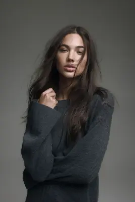 Robe en maille torsadée - Gris foncé chiné — photo 3