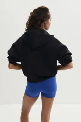 Veste de sport zippée en scuba avec capuche - Noir — photo 4