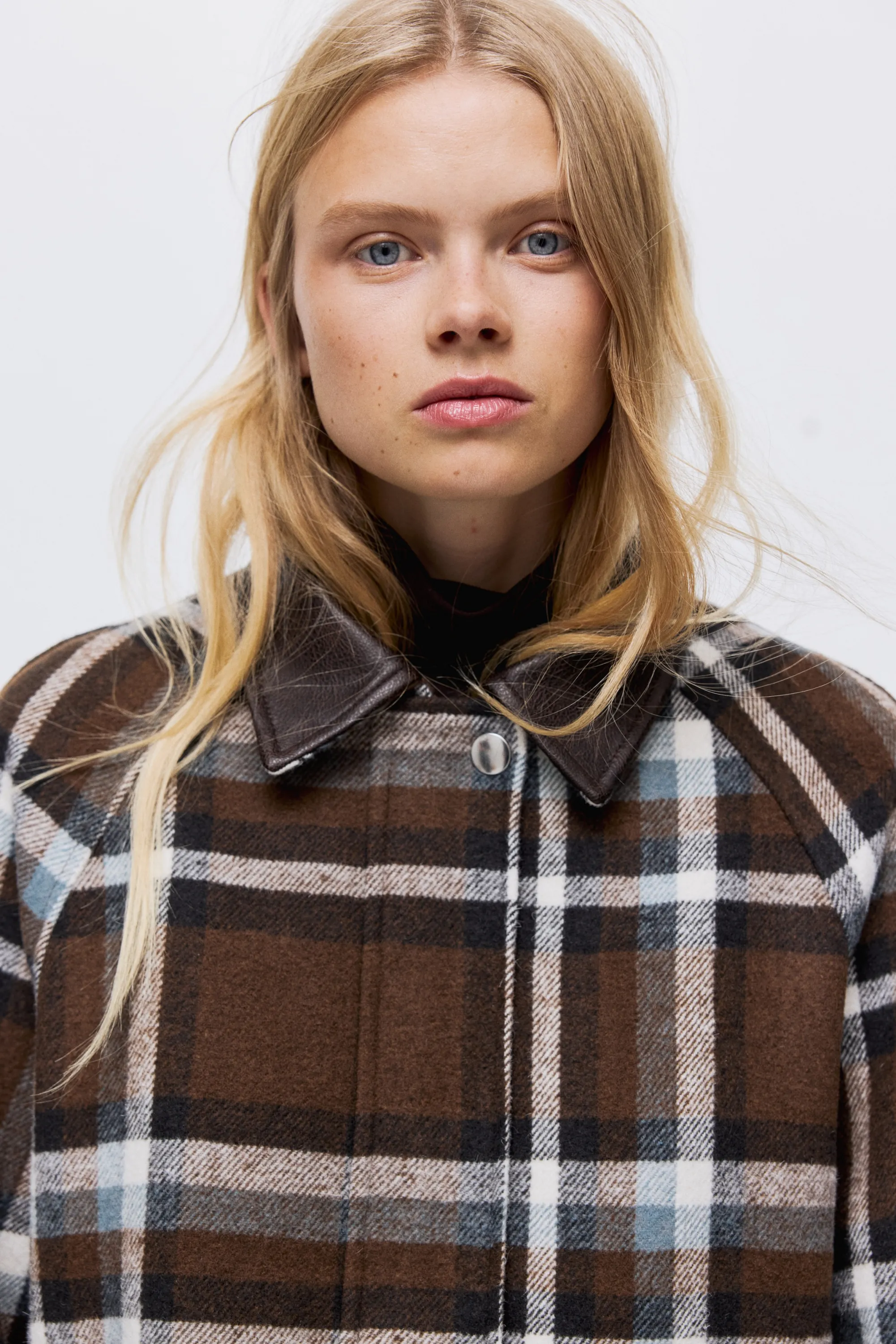 Manteau 3/4 - Marron/carreaux