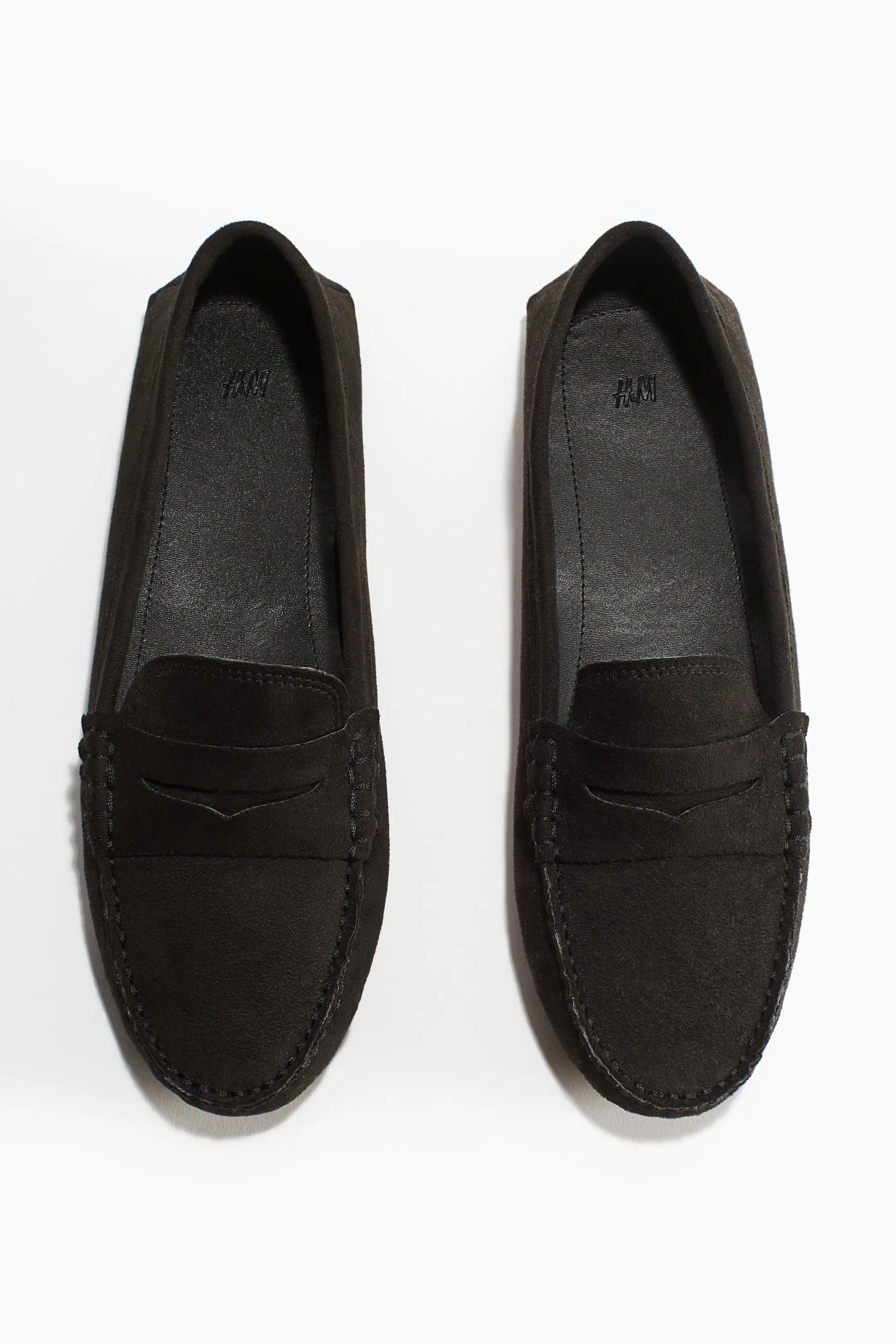 Mocassins en tissu gratté - Noir