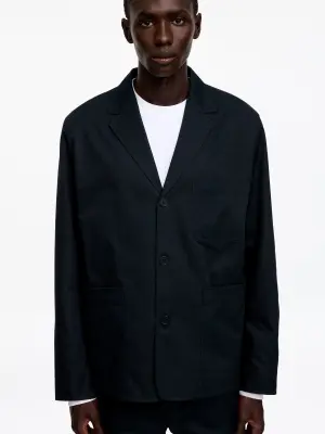 Blazer utilitaire - Bleu marine foncé — photo 3