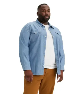 LEVIS CHEMISE BIG WESTERN Bleu — photo 2