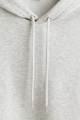 Hoodie Loose Fit - Gris clair chiné — photo 4