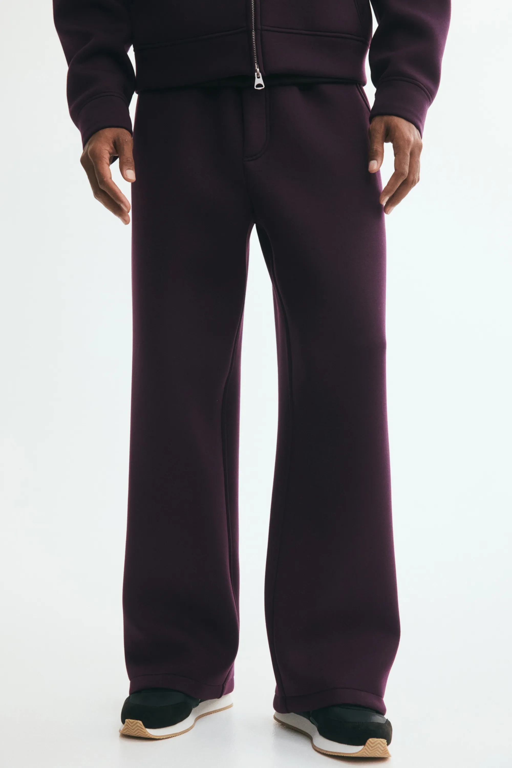Pantalon jogger Relaxed Fit en scuba - Violet foncé