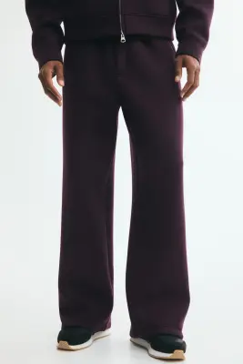 Pantalon jogger Relaxed Fit en scuba - Violet foncé — photo 1