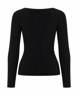 Dylan Knit Top - Black — photo 5