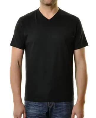 RAGMAN TEE SHIRT COL V LOTX2 GRANDE LONGUEUR Noir — photo 4