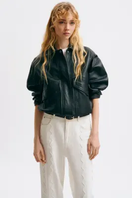 Flared Regular Waist Jeans - Crème — photo 1