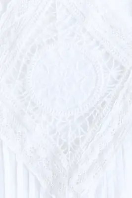 Blouse en coton avec broderies - Blanc — photo 3