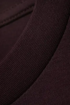 Mini-robe en coton à manches longues - Prune — photo 4