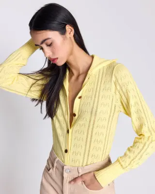 Cardigan Melissa jaune — photo 2