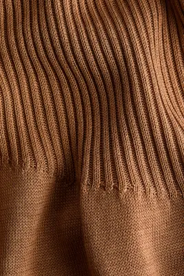 Robe en maille côtelée - Beige foncé — photo 5