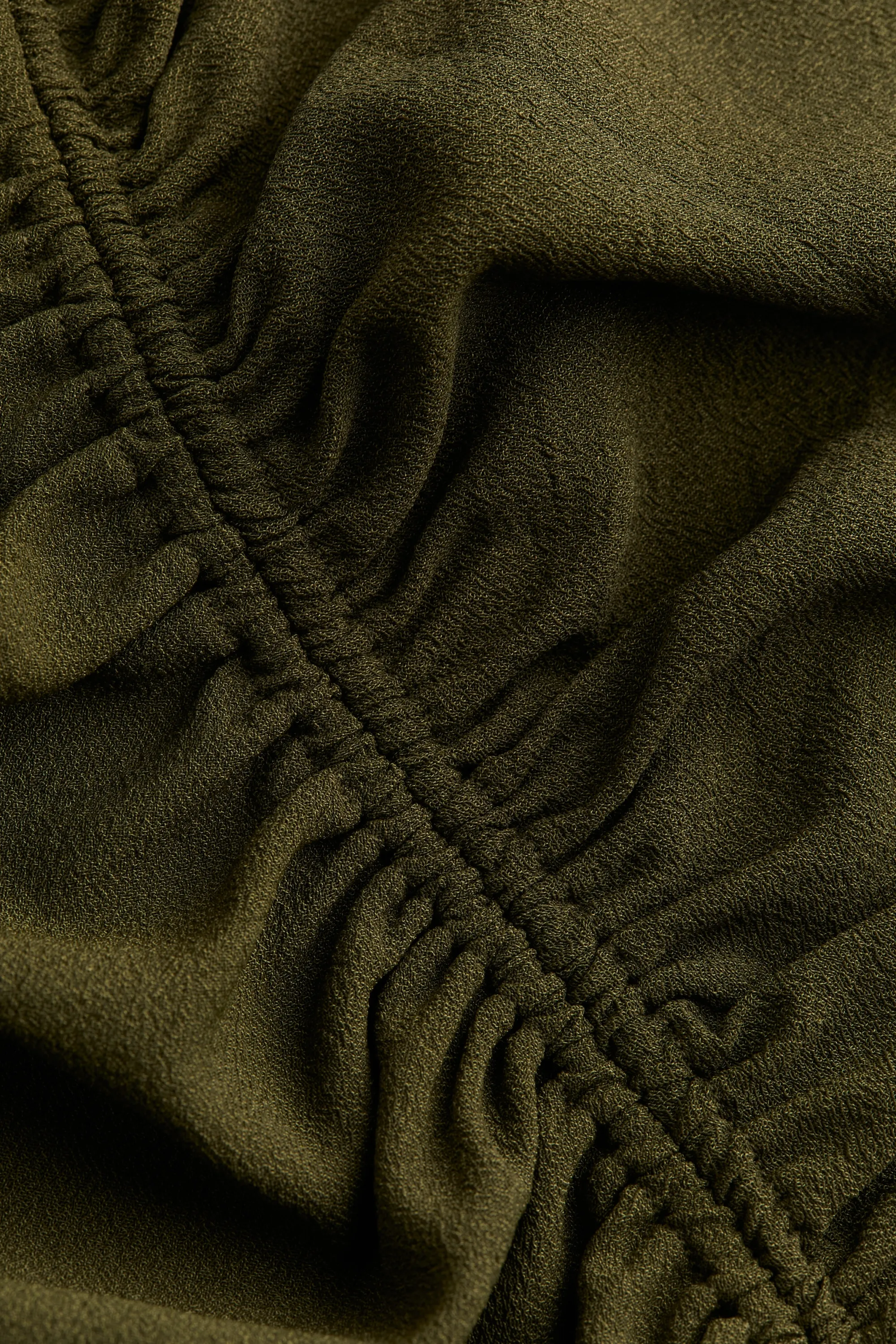 Robe asymétrique à effet drapé - Vert foncé