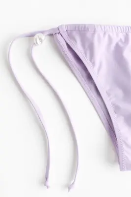 Bas de maillot Cheeky Tanga à nouer - Violet clair — photo 5