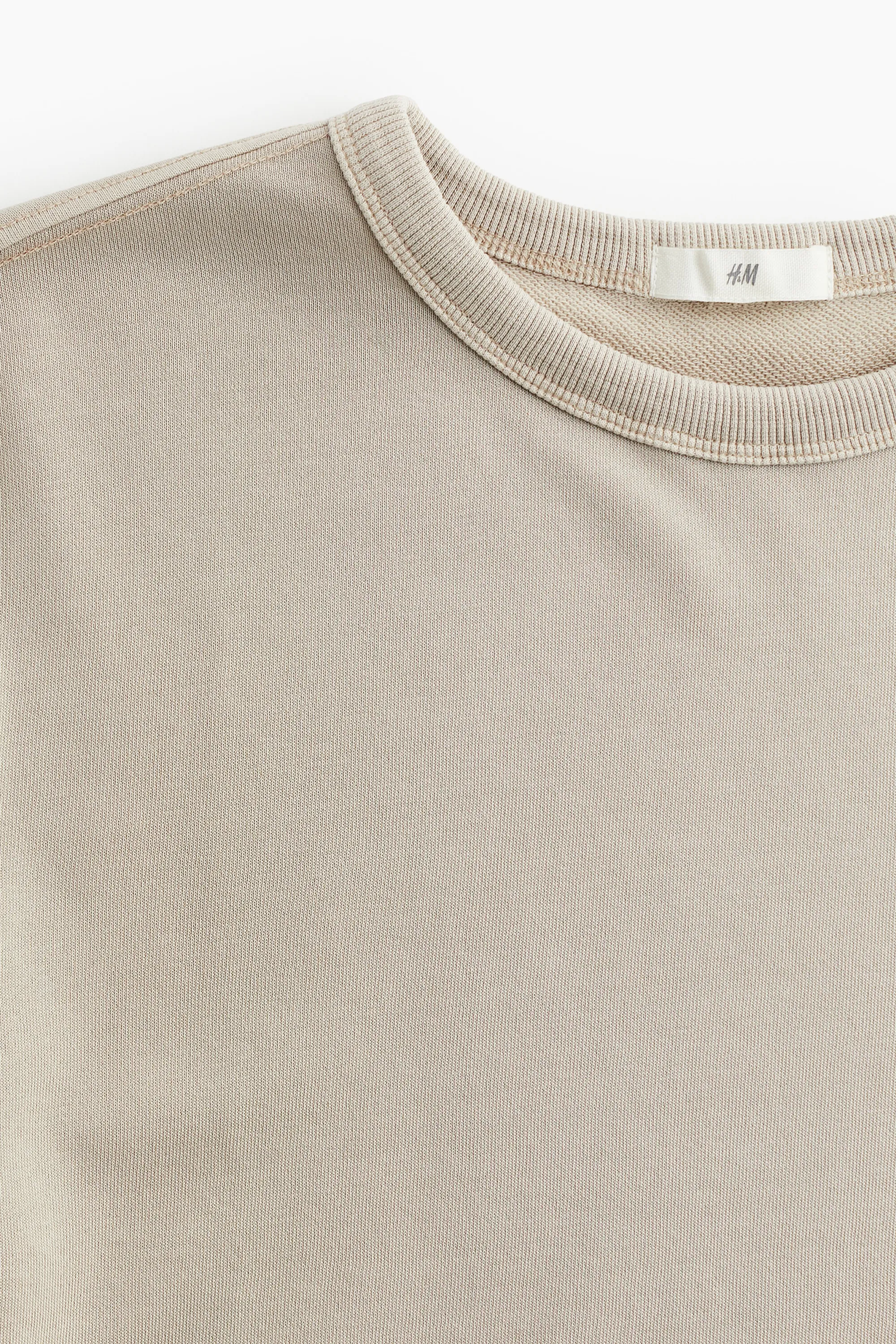 Top à manches courtes - Beige clair