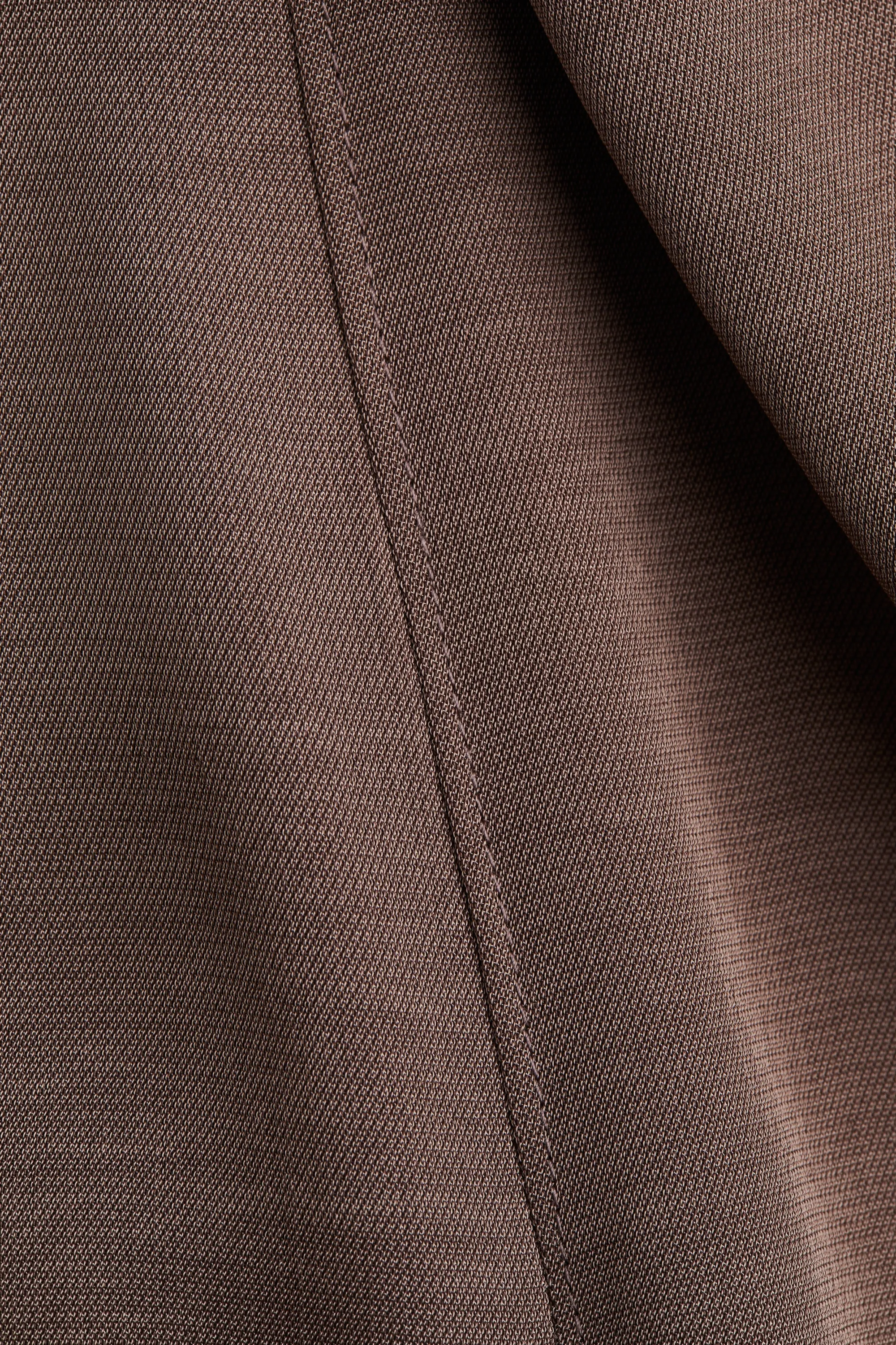 Robe avec taille marquée - Marron