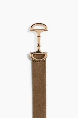 Ceinture en cuir - Marron — photo 2