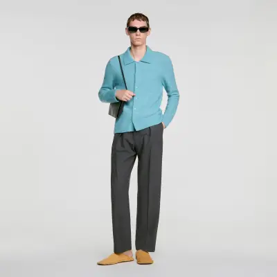 Cardigan en alpaga et laine