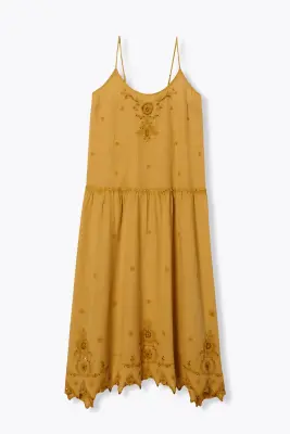 Robe à bretelles perlée