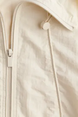 Veste oversize en nylon - Beige clair — photo 4
