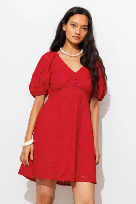 Robe courte broderie anglaise — photo 3