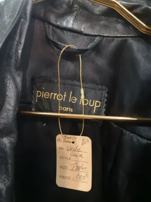 Veste en cuir vintage Pierrot le Loup — photo 2