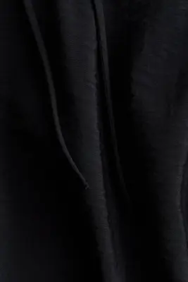 Pantalon à cordon en viscose mélangée - Noir — photo 3