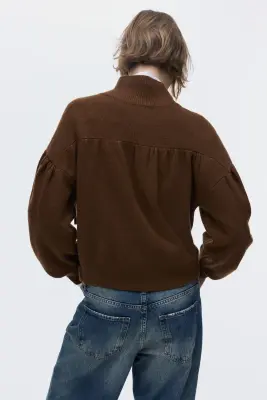 Gilet oversize - Marron — photo 4