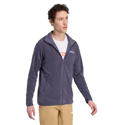 ADIDAS VESTE ZIPPEE POLAIRE Marine — photo 4
