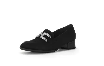 Mocassins Gabor 35.282.17 Noirs - Daim Lacets Grande Pointure Femme — photo 1
