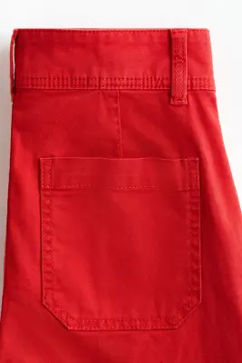Pantalon en toile - Rouge vif — photo 5