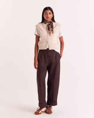 Pantalon Tristan chocolat — photo 5