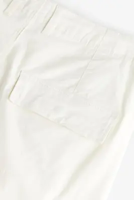 Pantalon cargo Relaxed Fit - Blanc — photo 1