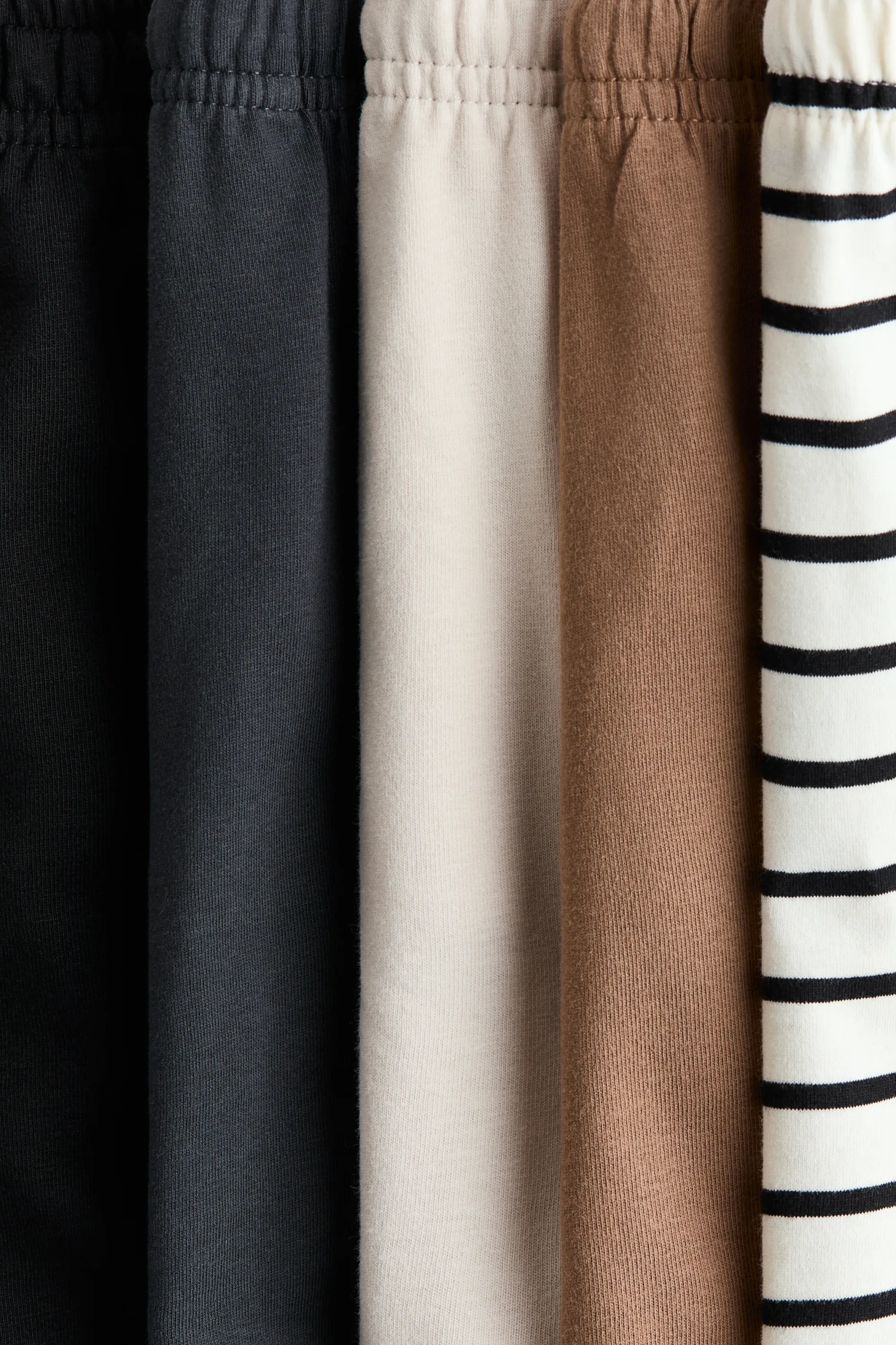 Lot de 5 shorts en jersey de coton - Crème/marron