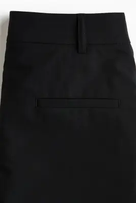 Pantalon droit avec jupe superposée - Noir — photo 3