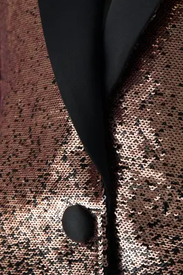 Sequined blazer - Gold-coloured/Black — photo 1