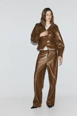 Veste en tissu enduit - Marron — photo 2