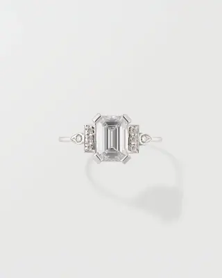 BAGUE NÉRÉE - Or blanc 18 carats — photo 3