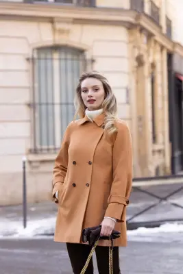 Francine Short Trench Coat - Navy — photo 6