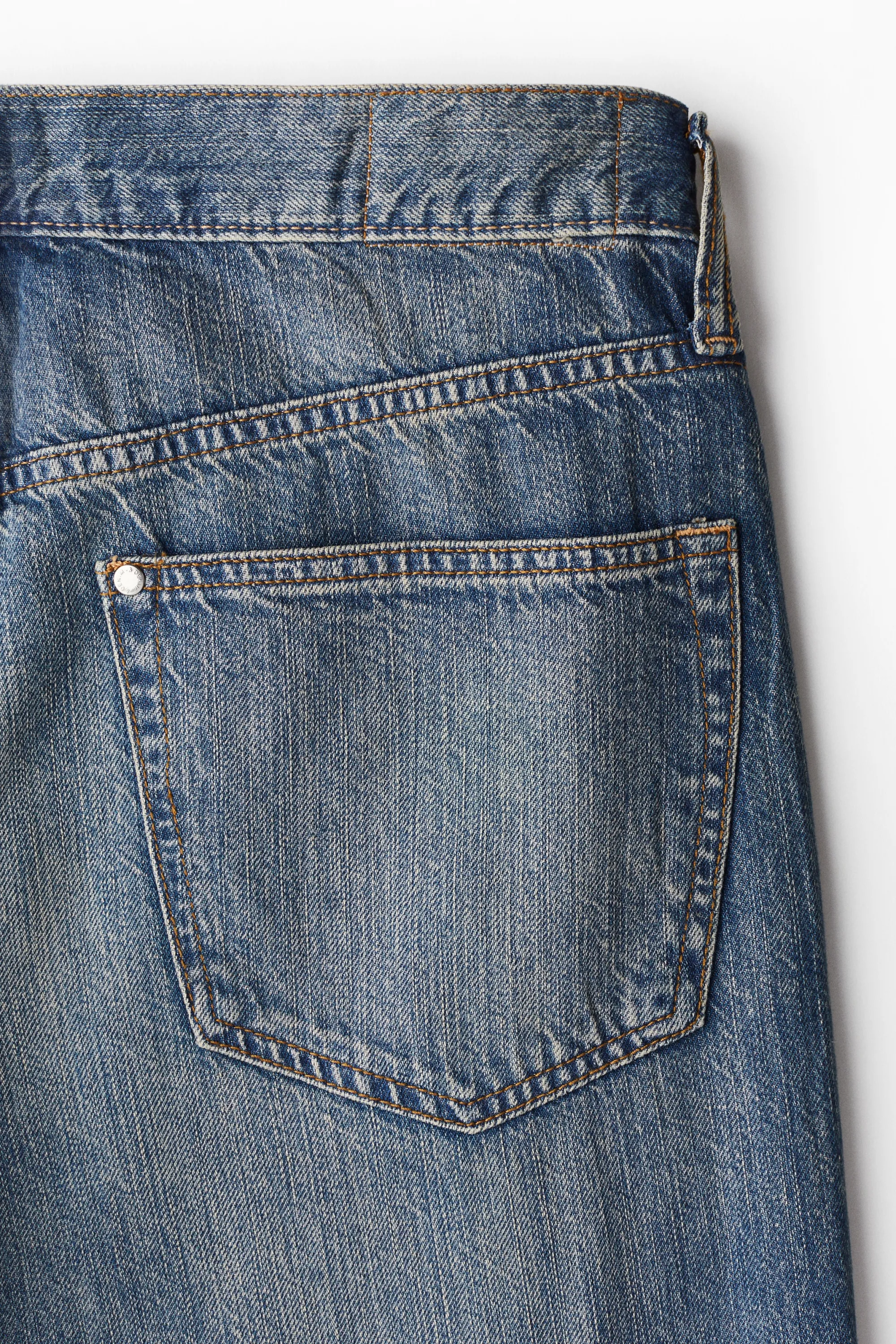 Straight Loose Lightweight Jeans - Bleu denim