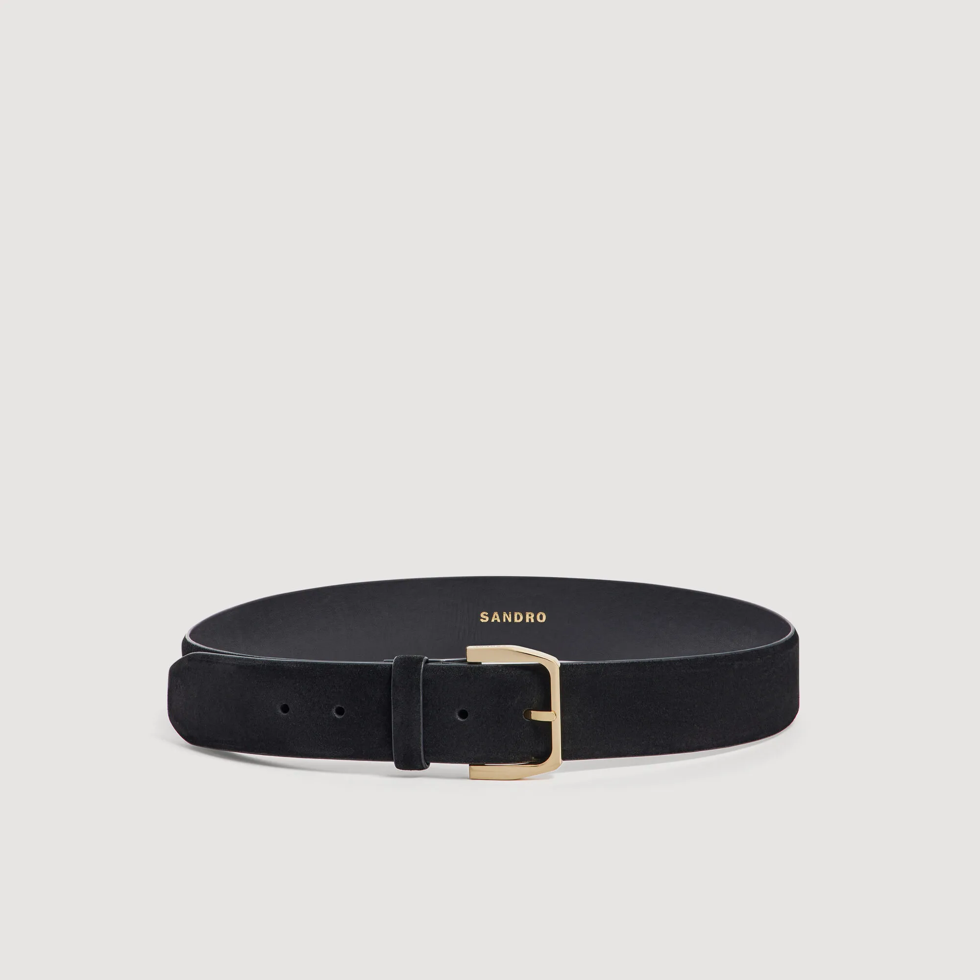 Ceinture cuir à boucle métallique