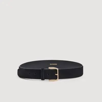 Ceinture cuir à boucle métallique