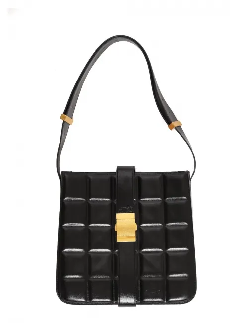 Sac en cuir noir matelassé fermoir doré Prix boutique 3150€