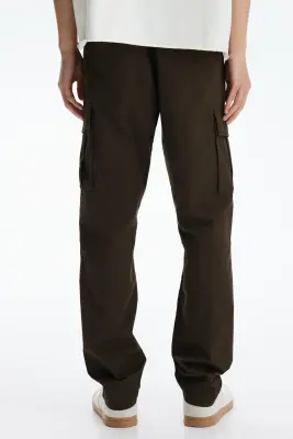 Pantalon cargo Slim Fit - Vert kaki foncé — photo 2