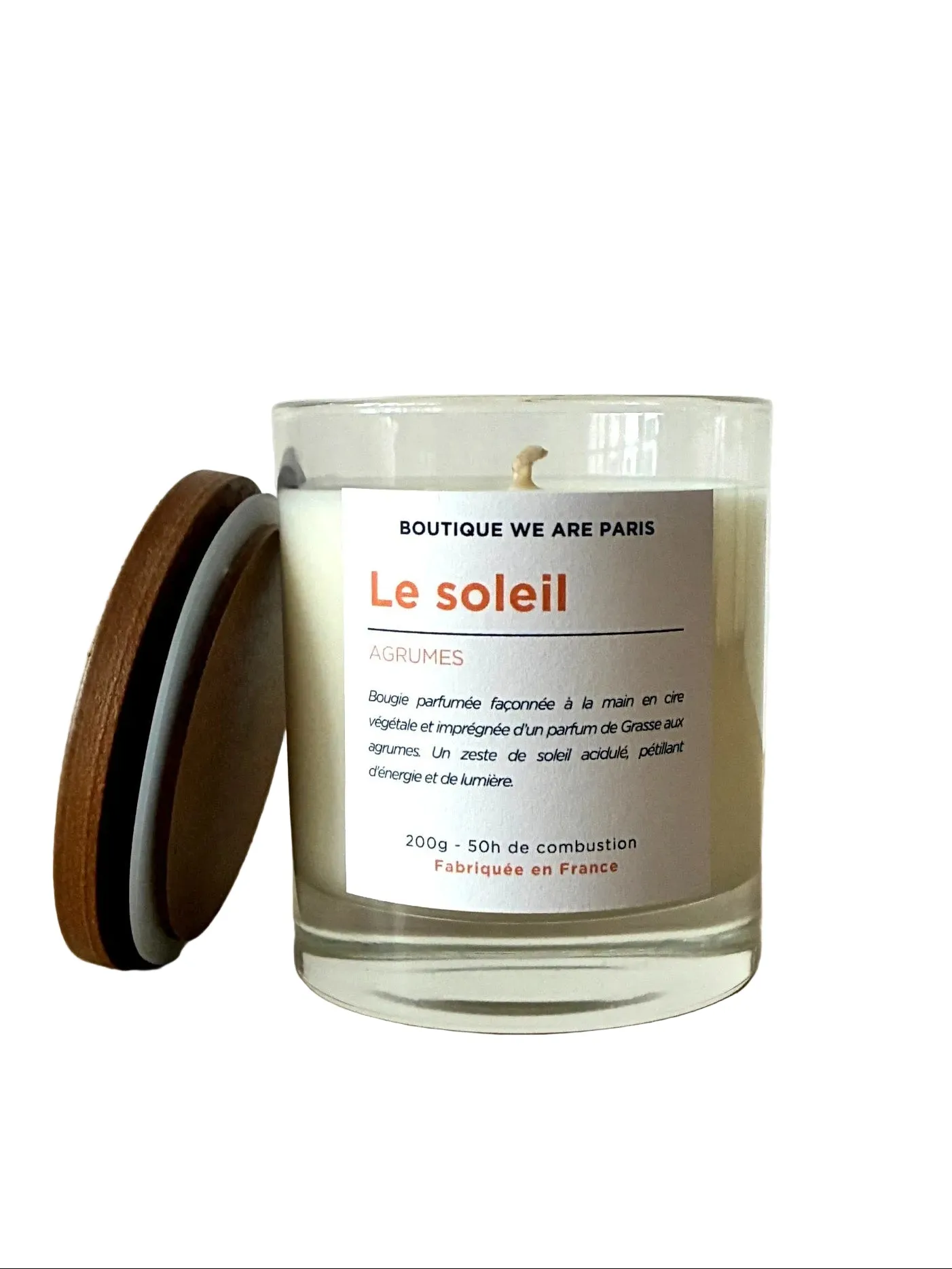 Le soleil, bougie végétale parfumée aux agrumes