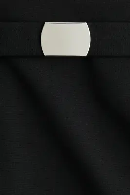 Minijupe avec ceinture - Noir — photo 2