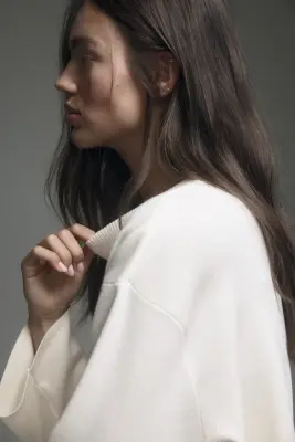 Pull oversize - Crème — photo 4