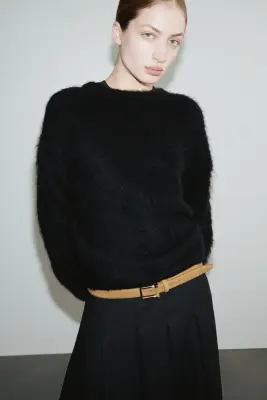 Ceinture en cuir - Beige — photo 1