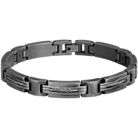 ROCHET - Bracelet Marina acier vintage / câble 8,5mm x 21cm B062362